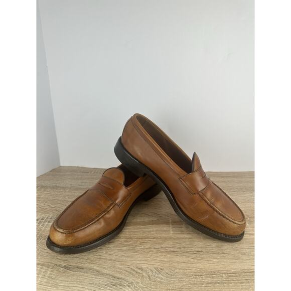 Allen Edmonds Cole Penny Loafers Brown Leather Men’s 9.5 D Made USA Dress Shoes main image 9